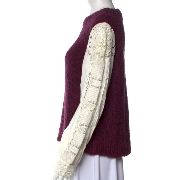 SEA NEW YORK Crew Neck Sweater with lace sleeves - Picture 2 of 7